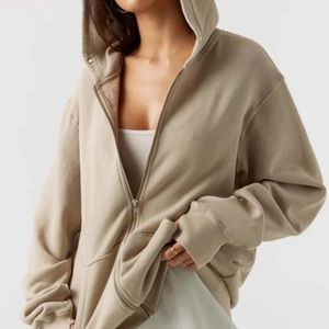 JOAH BROWN OVERSIZED ZIP HOODIE DESERT O/S COLOR CURRENTLY UNAVAILABLE ON SITE!